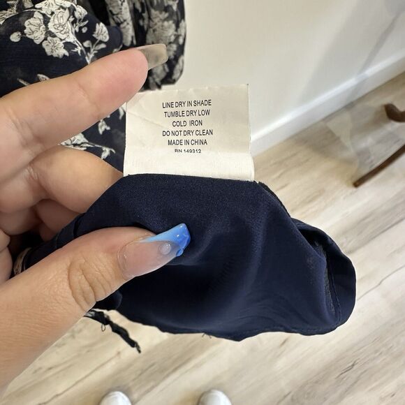 Selfie Leslie Navy Deep Plunge Mini Dress Size S - Picture 4 of 5